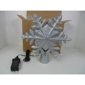 Joiedomi Christmas Tree Toppers Snowflake Tree Topper with Rotating Lights